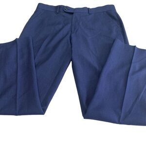 Perry Ellis Portfolio Women‎ Blue Dress Pants 34WX30L Pockets Pre Owned